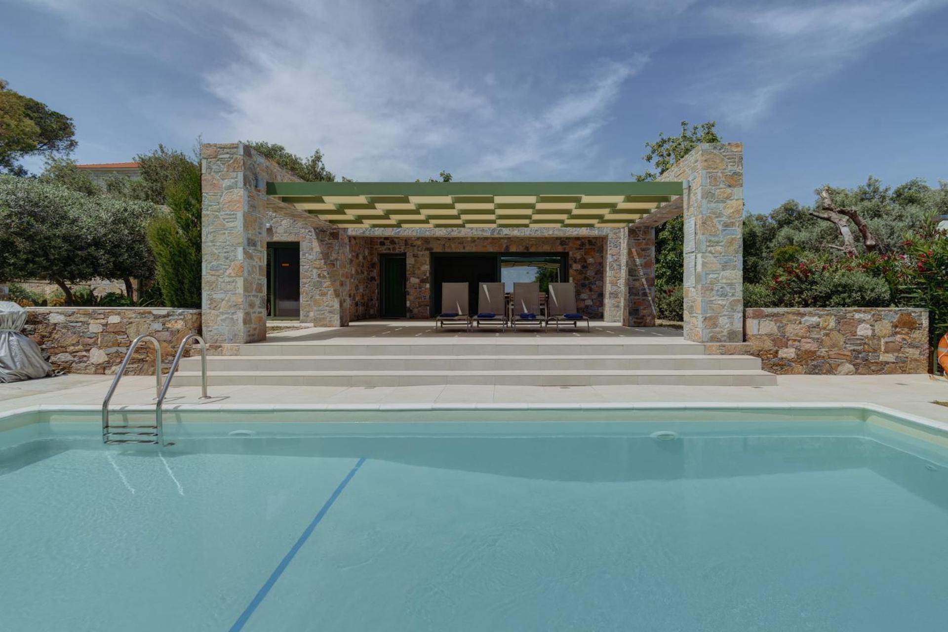 Vila Ouzo Stone House 1 With Private Pool Plomari Exteriér fotografie